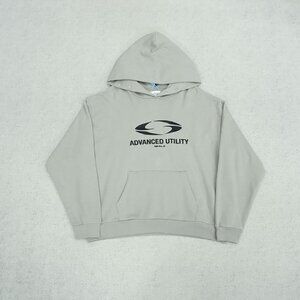 Grailz Grey Hoodie With Embroidered Letters